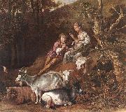 POTTER, Paulus Landscape with Shepherdess Shepherd Playing Flute (detail) ad oil painting picture wholesale